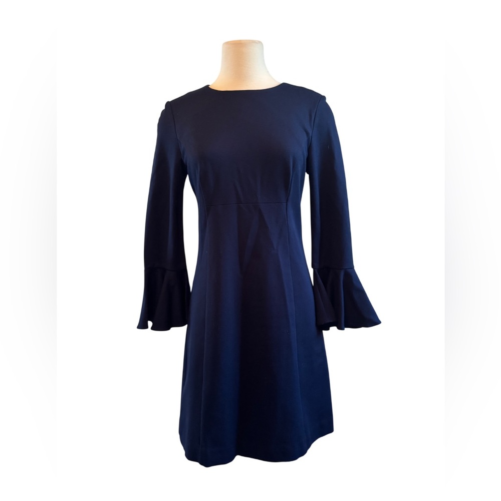 Trina Turk Midnight Blue Flare Sleeve Dress